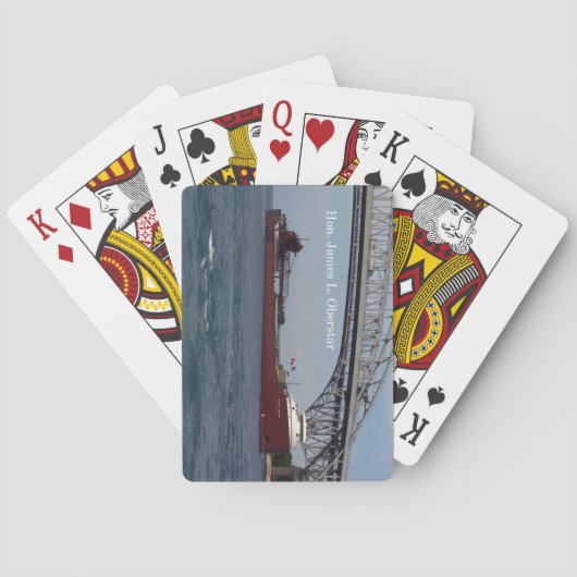 Hon James L. Oberstar Port Huron spielt Karten Spielkarten (Rückseite)