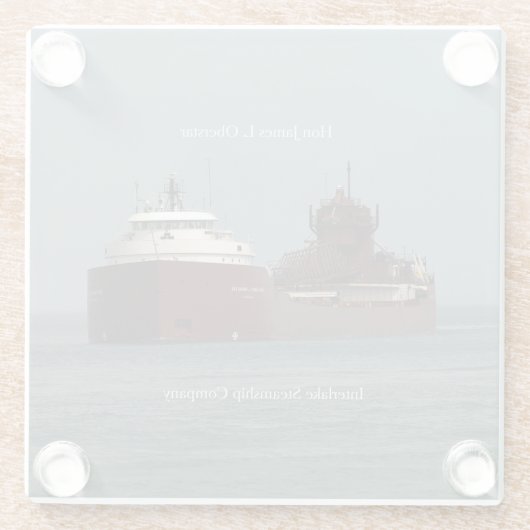 Hon James L. Oberstar-Untersetzer Glasuntersetzer (Rückseite)