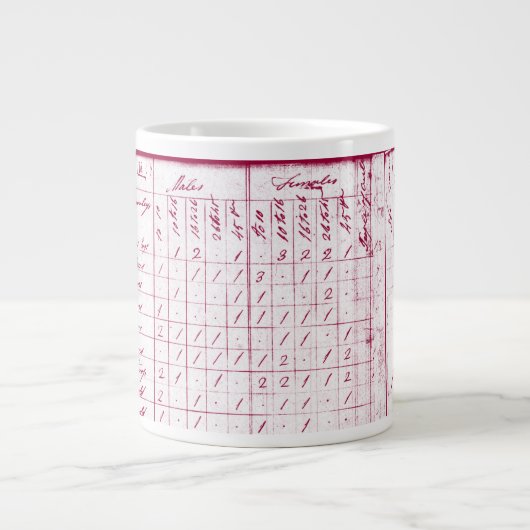 Hon. John Adams, 2. Präsident, 20oz. Tasse rötlich (Vorderseite)