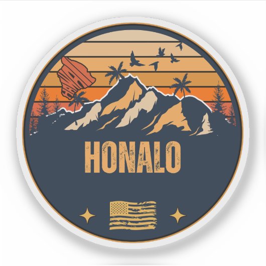 Honalo, Hawaii Aufkleber (Vorderseite)