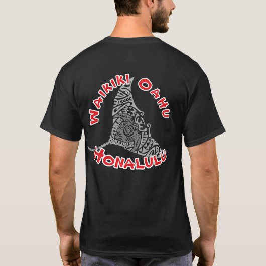 Honalulu/Waikiki/Oahu T-Shirt (Rückseite)