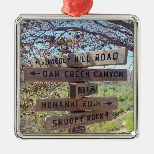 Honanki Ruin Snoopy Rock Sedona Arizona Ornament Aus Metall (Vorne)