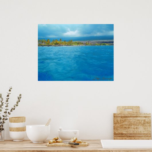 Honaunau Hawaii landschaftliches Foto Plakatdruck Poster (Küche)