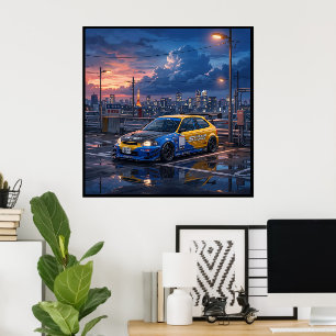 Honda Civic EK9 Tourenwagen Poster