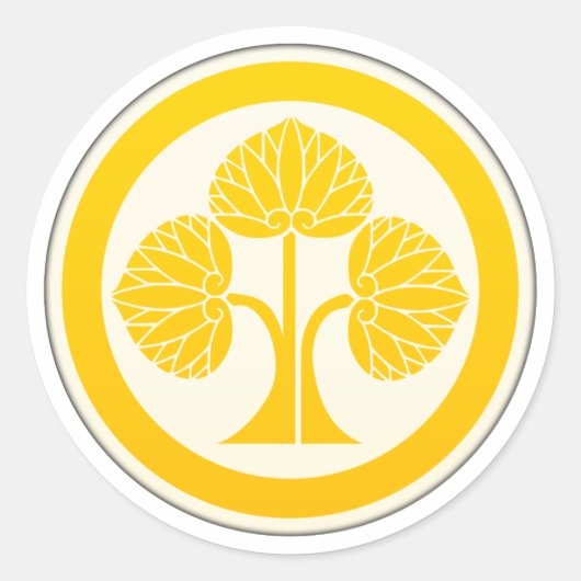 Honda Clan Kamon Runder Aufkleber (Vorderseite)