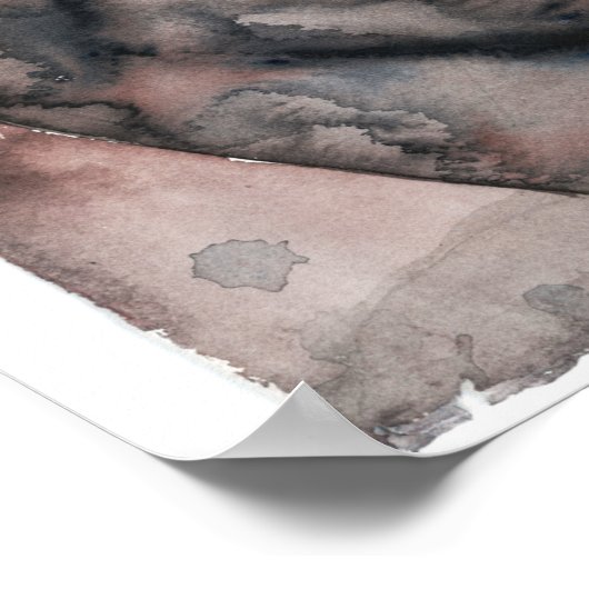 Honda Fury Motorrad Wasserfarbe von Jamie Hansen Poster (Ecke)