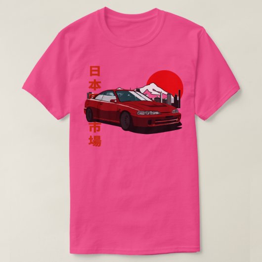 Honda Integra dc2 Japanischer Retro-Stil T-Shirt (Design vorne)