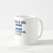 Honduran Girl Honduras Flag Honduras Roots Kaffeetasse (VorderseiteRechts)