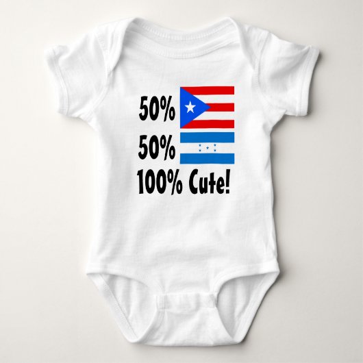 Honduraner 100% 50% Puertorikaner-50% niedlich Baby Strampler (Vorderseite)