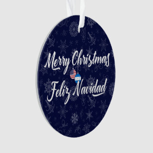 Honduranisch-amerikanisches zweisprachiges Frohe W Ornament