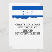 Honduranische Flagge Einladung (Vorne/Hinten)