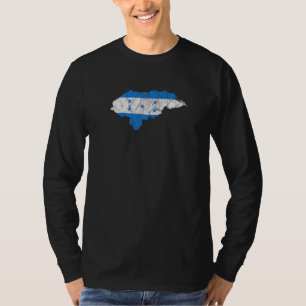 Honduranische Flagge Karte Silhouette Honduras Rei T-Shirt