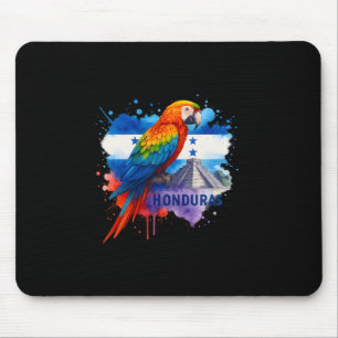 Honduranische Flagge Scharlachroter Ara Copan Hond Mousepad