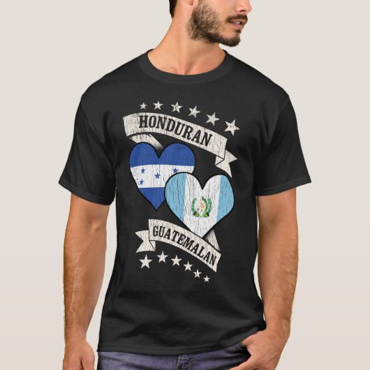 honduranische Herzfahnen T-Shirt (Vorderseite)