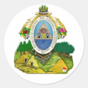 Honduranisches Wappen Honduras-Emblems Runder Aufkleber