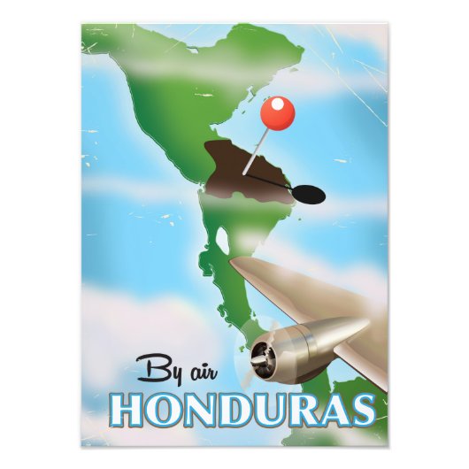 Honduras By air vintage reise poster (Vorne)