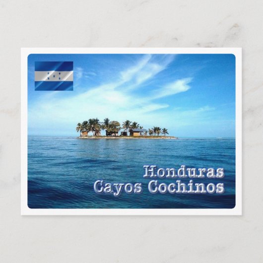 Honduras - Cayos Cochinos - Postkarte (Vorderseite)