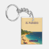 Honduras EL PARAISO Retro poster Schlüsselanhänger (Vorderseite links)
