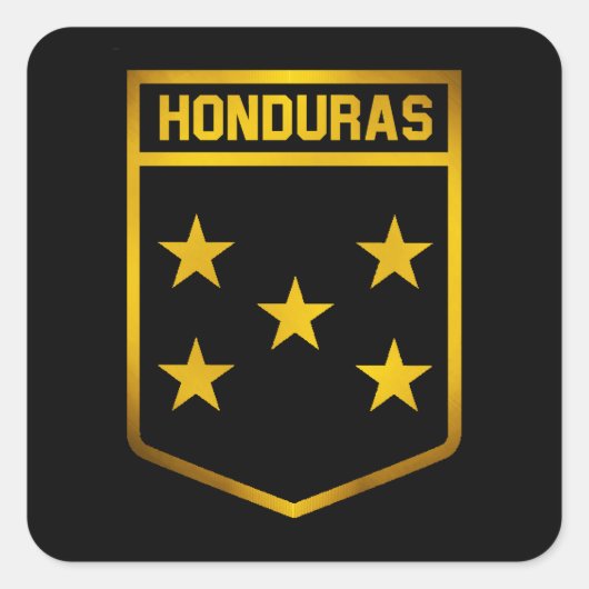 Honduras Emblem Quadratischer Aufkleber (Vorderseite)