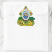 Honduras-Emblem Runder Aufkleber (Tasche)