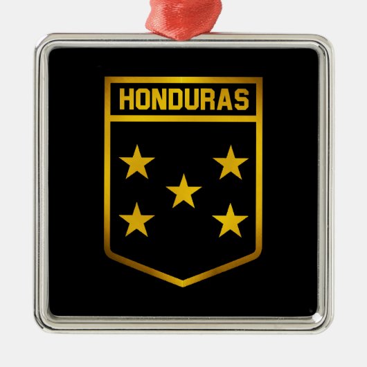 Honduras Emblem Silbernes Ornament (Vorne)
