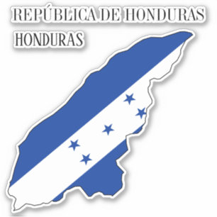 Honduras Flag Charming Patriotic Map Aufkleber