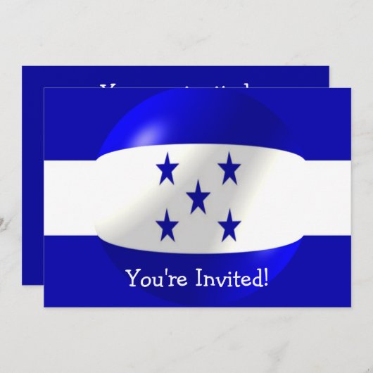 Honduras Flag Design Einladung (Vorne/Hinten)