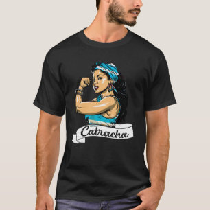 Honduras Flag Girl Women Camiseta Catracha Mujeres T-Shirt
