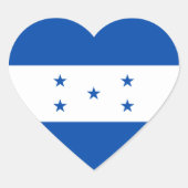 Honduras Flag Heart Sticker (Vorderseite)