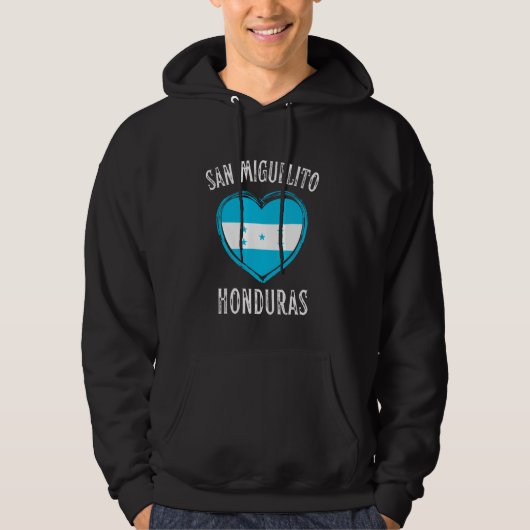 Honduras Flag Herz San Miguelito Hoodie (Vorderseite)