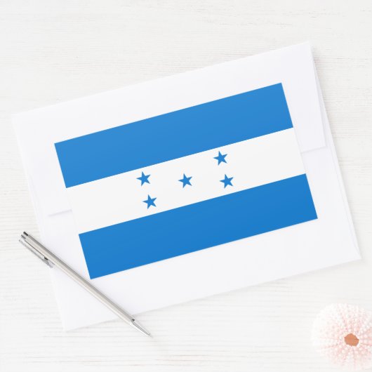 Honduras Flag HN Rechteckiger Aufkleber (Umschlag)
