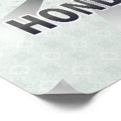 Honduras Flag Karte 2.0 Poster (Ecke)