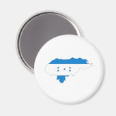 Honduras Flag Karte Magnet (Vorderseite/Rückseite)