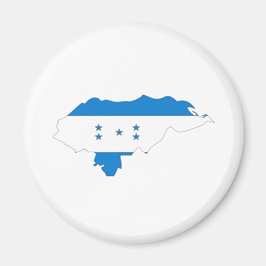 Honduras Flag Karte Magnet (Vorne)