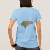 Honduras-Flag + Karte + Text-T - Shirt (Rückseite)
