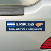 Honduras Flag + Map Autoaufkleber (Auf Auto)
