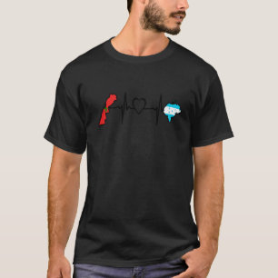 Honduras Flag Marokko Honduras Heartbeat T-Shirt