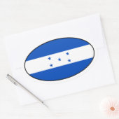 Honduras Flag Oval Sticker (Umschlag)