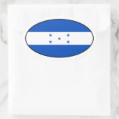 Honduras Flag Oval Sticker (Tasche)