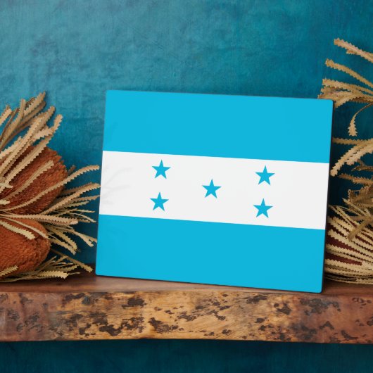 Honduras Flag Plaque Fotoplatte (Seite)