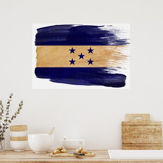 Honduras Flag Posters Poster (Küche)