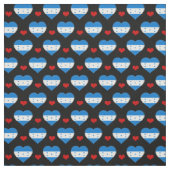 Honduras Flag Red Heart mode Fabric/Honduras Stoff (Muster)