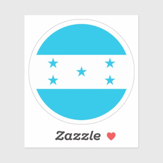 Honduras Flag Round Sticker (Blatt)