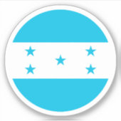 Honduras Flag Round Sticker (Vorderseite)
