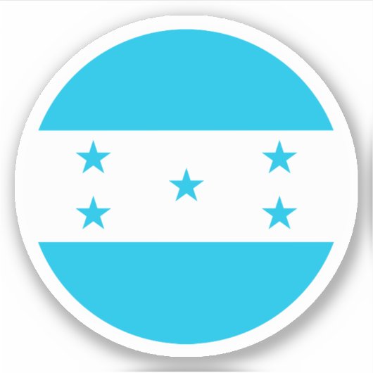 Honduras Flag Round Sticker (Vorderseite)
