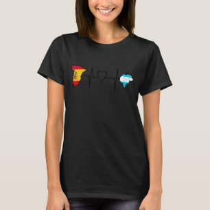 Honduras Flag Spanien Honduras Heartbeat T-Shirt