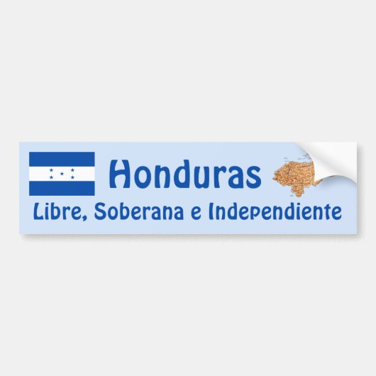 Honduras Flag und Map Autoaufkleber (Vorne)
