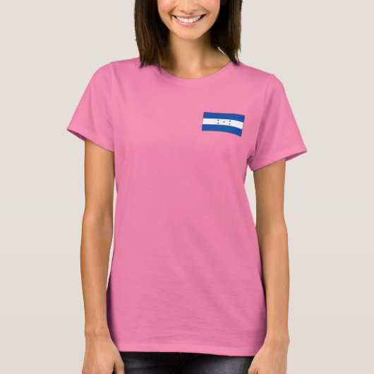 Honduras Flag und Map dk T - Shirt (Vorderseite)