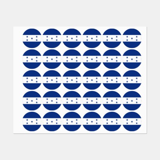 Honduras-Flagge Etiketten (Blatt)