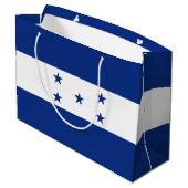 Honduras-Flagge Große Geschenktüte (Rückseite Schrägansicht)